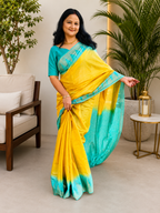 Semi Silk Temple Border Saree