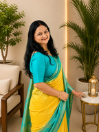 Semi Silk Temple Border Saree