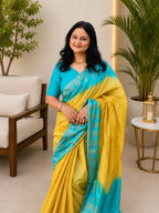 Semi Silk Temple Border Saree